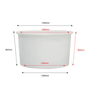 50L～1500L 白色 食品グレード プラスチック 高強度 円形 オープンコンテナ 養殖用 水桶 完全仕様 - Product Image 4