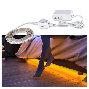 12V אדם חיישן LED רצועת אורות Waterproof 2835 LED בר אינפרא אדום אינדוקציה תחת מיטת לילה מנורת עבור ארון מלתחה