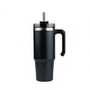 Stainless Steel Tumbler 20oz 30oz Double Wall Vacuum <b>Straws</b> Insulated Coffee Cup <b>With</b> Handle - Product Image 5