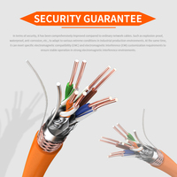 Câble blindé Ethernet M12 X-Code mâle 8 positions vers connecteur RJ45 Câble moulé réseau industriel étanche Câble Cat6