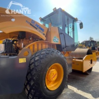 مدحلة طرق اهتزازية أحادية الأسطوانة مستعملة من XCMG طراز XS123J بوزن 12 طن وعرض ضغط 2130 مم ومحرك أصلي بقوة 93 كيلوواط لإنشاء الطرق
