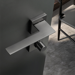 YONFIA A8046R03 Tay Nắm Cửa Nhôm Giá Rẻ Bằng Niken Chải Màu Đen Bán Chạy Có Khóa Cho Cửa Gỗ - Product Image 4