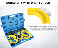 Kit d'outils de compression de ressort de suspension robuste, extracteur de ressort de suspension à fourche interchangeable Macpherson, ensemble d'outils avec garde de sécurité