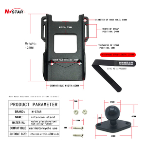 Walkie Talkie Mobil Anti Guncangan, Radio Braket Interkom Dinding, Stasiun Interkom Flush Mount Shock Mount Mikrofon - Product Image 6
