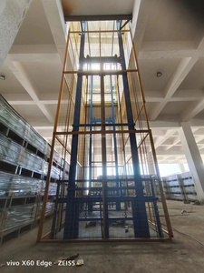 Elevador de Carga Personalizado de 500kg-5000kg de Capacidad, Hidráulico/Eléctrico, Interior/Exterior, Montado en Pared, Tipo Riel, Construcción de Acero H - Product Image 6