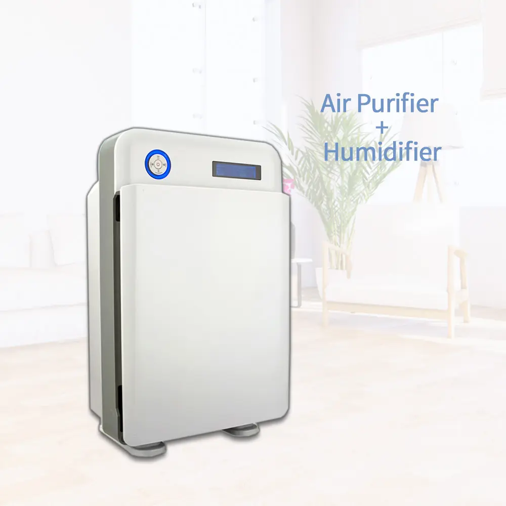 Portable Activated Carbon Filter True HEPA Home Air Purifier with Mist Humidifier Combo