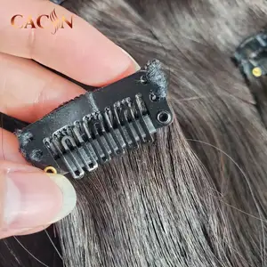 CACIN – extensions de cheveux 100 naturels, non traités, invisibles, avec clips, vente en gros, 100% cheveux naturels remy vierges