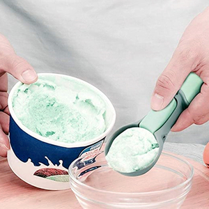 IC-1089 nhà bếp không dính trái cây dưa hấu muỗng ngăn xếp tiết kiệm chống đóng băng nhựa LEVER nhựa Ice Cream Scoop với kích hoạt - Product Image 5