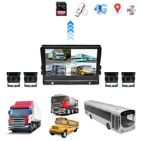 SeemeTech Monitor de Coche de 10.1 Pulgadas, 4 Canales, GPS, Full HD, IPS TFT LCD, Pantalla Cuádruple, Auto/PAL/NTSC, Conexión USB, 1 Año de Garantía