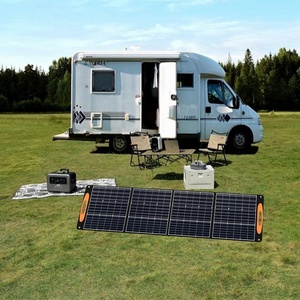 Panneaux solaires portables pliables ETFE 200W à 4 volets <span class=keywords><strong>pour</strong></span> générateur, réfrigérateur, station d'alimentation, congélateur extérieur - Product Image 1