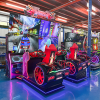 Simulateur de course automobile d'arcade pour enfants en intérieur, jeu de conduite complet avec certification CE, fonctionnement à pièces, anglais