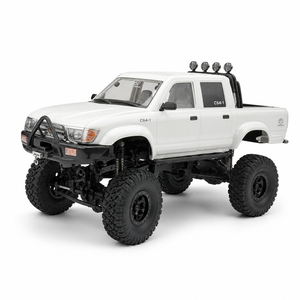 Vente en gros de voitures RC 4x4 C64-1 blanches, véhicule tout-terrain à quatre roues, télécommande 2,4G, corps en métal ABS - Product Image 1