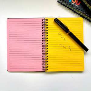 B6 Spiral Notebook 100 Sheets 7 Color Rainbow PP Cover with Lined Pages Thickened Paper Office <b>Journal</b> Notebook - Product Image 4