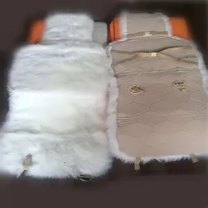 New fashion 100% acrilico lana artificiale pelle di pecora coprisedile per auto pelliccia finta capelli lunghi