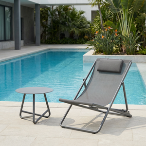 Chaise longue pliante réglable en aluminium pour piscine et plage, mobilier d'extérieur – Offre Spéciale - Product Image 1