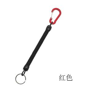 Porte-clés mousqueton en aluminium doré avec cordon rétractable pour la pêche et les activités de plein air - Product Image 3