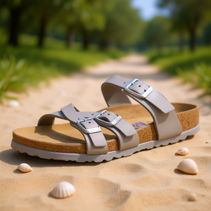 Sandalias Birkenstock Franca Narrow Gris Paloma, Cuero Genuino, Plantilla de Corcho, Cierre con Hebilla Plana, Zapatos Cómodos para Mujer - Product Image 2