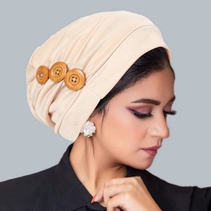 Gorras elásticas <span class=keywords><strong>para</strong></span> dormir <span class=keywords><strong>para</strong></span> mujer, nuevo diseño, gorro de <span class=keywords><strong>quimioterapia</strong></span>, turbante con volantes de poliéster con logotipo personalizado <span class=keywords><strong>para</strong></span> mujer - Product Image 5