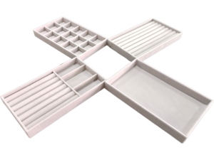 Plateau d'Organisation Luxe en Velours pour Bijoux, Support de Présentation de Luxe Très Vendu, Plateaux pour Colliers, Boîtes à Bijoux et Emballages Imprimés - Product Image 4