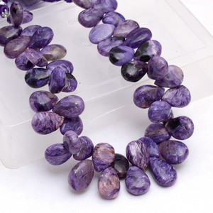 AAA + russe Charoite 8x11mm-9x14mm lisse poire Briolette perles violet Charoite perles de pierres précieuses semi-précieuses pour la fabrication de bijoux - Product Image 6