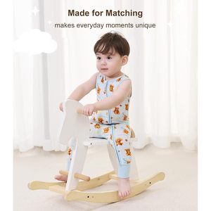 Custom Baby Rompers Sleeveless 2 Way Zipper Infant Jumpsuit Newborn Boys Girls Bamboo Viscose 0-24Months Sleepwear - Product Image 3