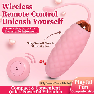 Geräuschlose kabellose Fernbedienung, vibrierendes Ei, weiblicher Orgasmus, starke Vibration, erotischer Masturbator, tragbares weibliches Spielzeug, einführbar. - Product Image 2