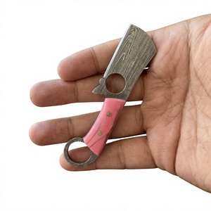 Cuchillo de Supervivencia y Caza de Acero de Damasco de Grado Industrial, Hecho a Mano, de Alta Calidad, con Hoja Fija Mini de Punta Caída y Mango de Madera OEM - Product Image 4