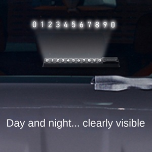 Accessoires automobiles : Nouvelle plaque d'immatriculation lumineuse pour téléphone <span class=keywords><strong>portable</strong></span>, type à aspiration magnétique, plaque de stationnement <span class=keywords><strong>temporaire</strong></span> haut de gamme en plastique, modèle H10 - Product Image 5