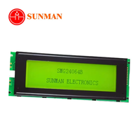 Modul LCD STN Dot Matrix 240X64 Pengontrol T6963C Lampu Latar LED 5V Suhu Lebar SMG24064B