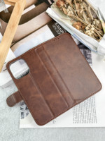 Funda de teléfono Tpu de cuero Pu suave, tarjetero para Iphone/Oppo/Infinix/Tecno/Itel/Sony/Nokia