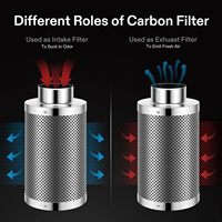 Kipas saluran rumah kaca lengkap, Kit ventilasi Filter karbon hidroponik 4 inci untuk tumbuh dalam ruangan