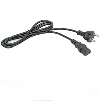 1m Noir 250V/16A KC 2Pin vers C13 Corée Cordon d'alimentation HO5VV-F 2x1.0mm2