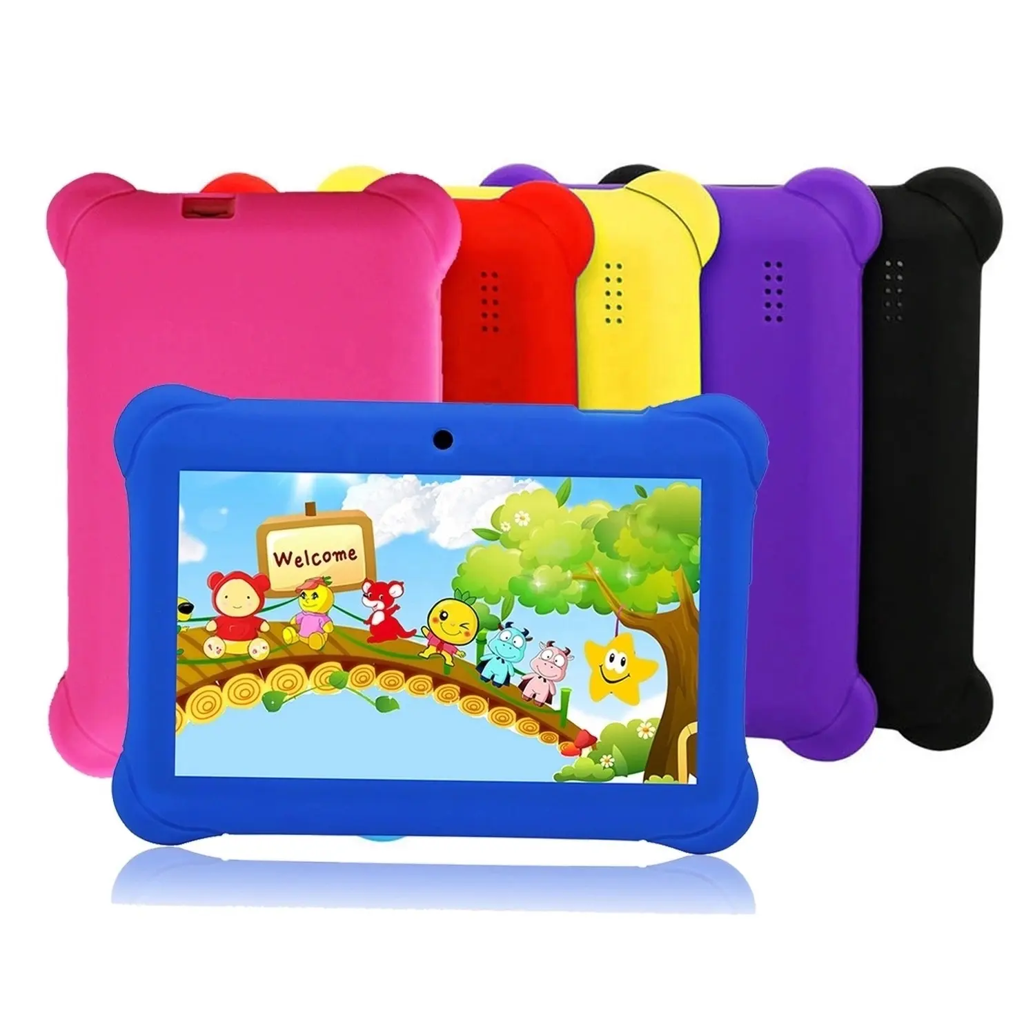 Tablet Android anak-anak grosir besar 7 inci 1GB RAM 16GB ROM Android 6 Allwinner A33 Quad Core PC WIFI Q88 Tablet edukasi