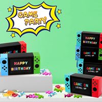 Boîtes à dragées pour fête sur le thème des jeux vidéo, cadeaux pour garçons, boîtes à bonbons sur le thème des jeux, fournitures d'anniversaire pour les joueurs enfants