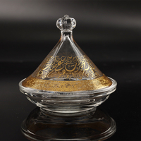 Tajine en verre personnalisé Mini tajine marocain style arabe Tajine en verre doré