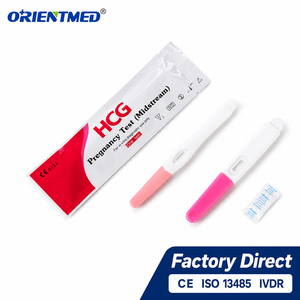 Kit per test di <span class=keywords><strong>gravidanza</strong></span> rapido a marchio privato, con strisce HCG per rilevazione precoce, tubo Unline e strumento di controllo Mainstream, 3 kit, per fornitori e marchi. - Product Image 1