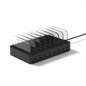 Stazione di <span class=keywords><strong>Ricarica</strong></span> Multiporta USB da Scrivania con Logo Personalizzato, Caricatore Rapido Portatile Intelligente per Tablet e Telefoni Cellulari con 8 Porte - Product Image 3