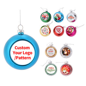 Suministros de decoración de árbol de Navidad con logotipo personalizado OEM/ODM, bolas de plástico inastillables, adornos de bolas de Navidad - Product Image 1