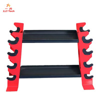 Support compact en métal pour haltères, stable, à 3 niveaux, pour le rangement des poids, idéal pour la maison, la salle de sport ou les petits espaces de fitness