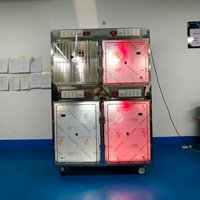 Cage d'oxygénothérapie vétérinaire en acier inoxydable, cage de soins intensifs pour animaux, équipement médical vétérinaire pour hôpital vétérinaire