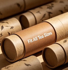 Boîte en papier pour emballage de thé avec logo personnalisé, tube cylindrique hermétique pour thé aux fleurs et mélange d'herbes - Product Image 5