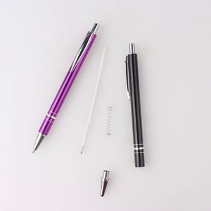 Stylos à bille en aluminium promotionnels en gros avec impression publicitaire et logos personnalisés pour la papeterie scolaire et de bureau - Product Image 4