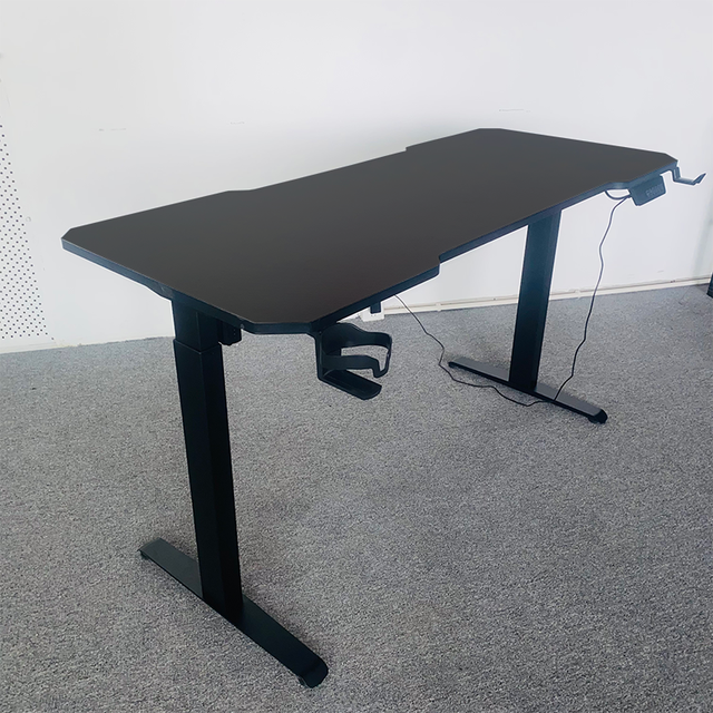 New Arrival Height Adjustable Electric Office Computer Standing Desk Factory Direct Customized Ergonomic Black Gaming Table