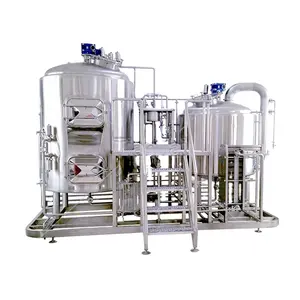 800 liters 7BBL customize stainless steel electric heated combined 3-vessel brewhouse microbrewery craft beer brewing machine