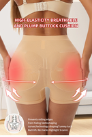 Culotte gainante pour femme avec coussinets amovibles, effet rehausseur de hanches et fessiers, contrôle du ventre, shorty sculptant rembourré