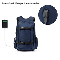 Sac à dos de montagne imperméable pour skateboard, snowboard, baseball, ski, football avec port USB
