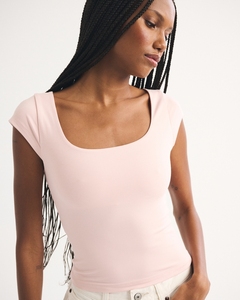 Haut de sport réversible à col rond, séchage rapide, protection UV, antistatique, durable, sans armatures, pour femme, idéal gym et yoga - Product Image 3