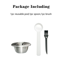 1 Pod Wareset – Capsule de café réutilisable en métal, rechargeable, en acier inoxydable, durable, pour machine Bialetti