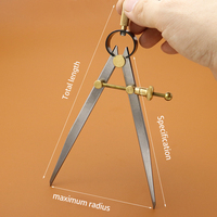 Compas réglables jauges bricolage artisanat ligne jauge de marquage en cuir outil aile diviseur maroquinerie rotatif jauge à gratter