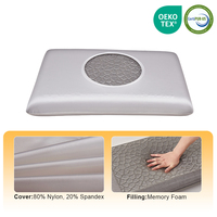 SUPER Kühlendes Gel-Memory-Schaum-Kissen mit Nackenstütze, geometrische rechteckige Form, langsam rückfederndes Nackenkissen für Zuhause und Bett